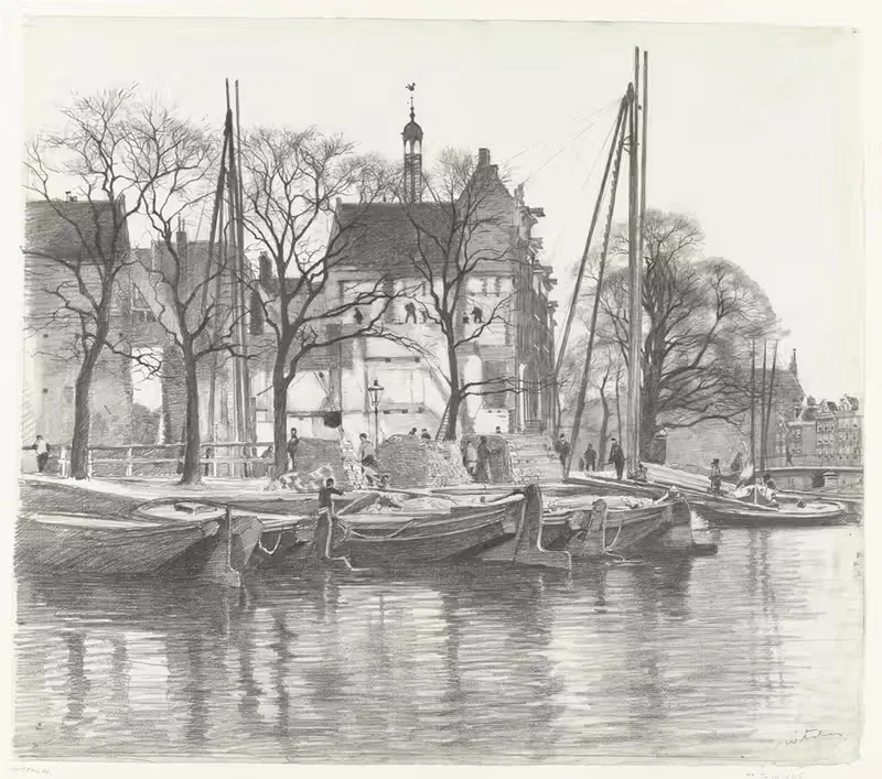 Bouwput op de Binnenkant by Willem Witsen, 1870-1923 — digital art print download