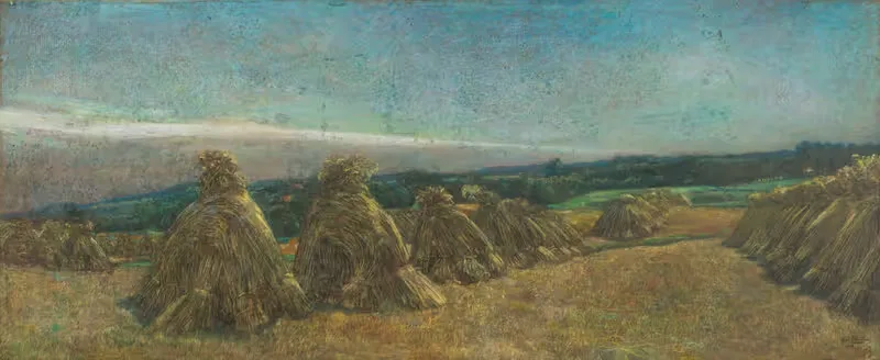 Пейзаж с снопами by Альфред Делонуа, 1903 — digital art print download