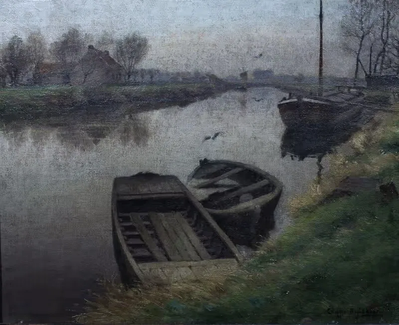 Река Шельда в Мерельбеке by Эдгар Байтбиер — digital art print download