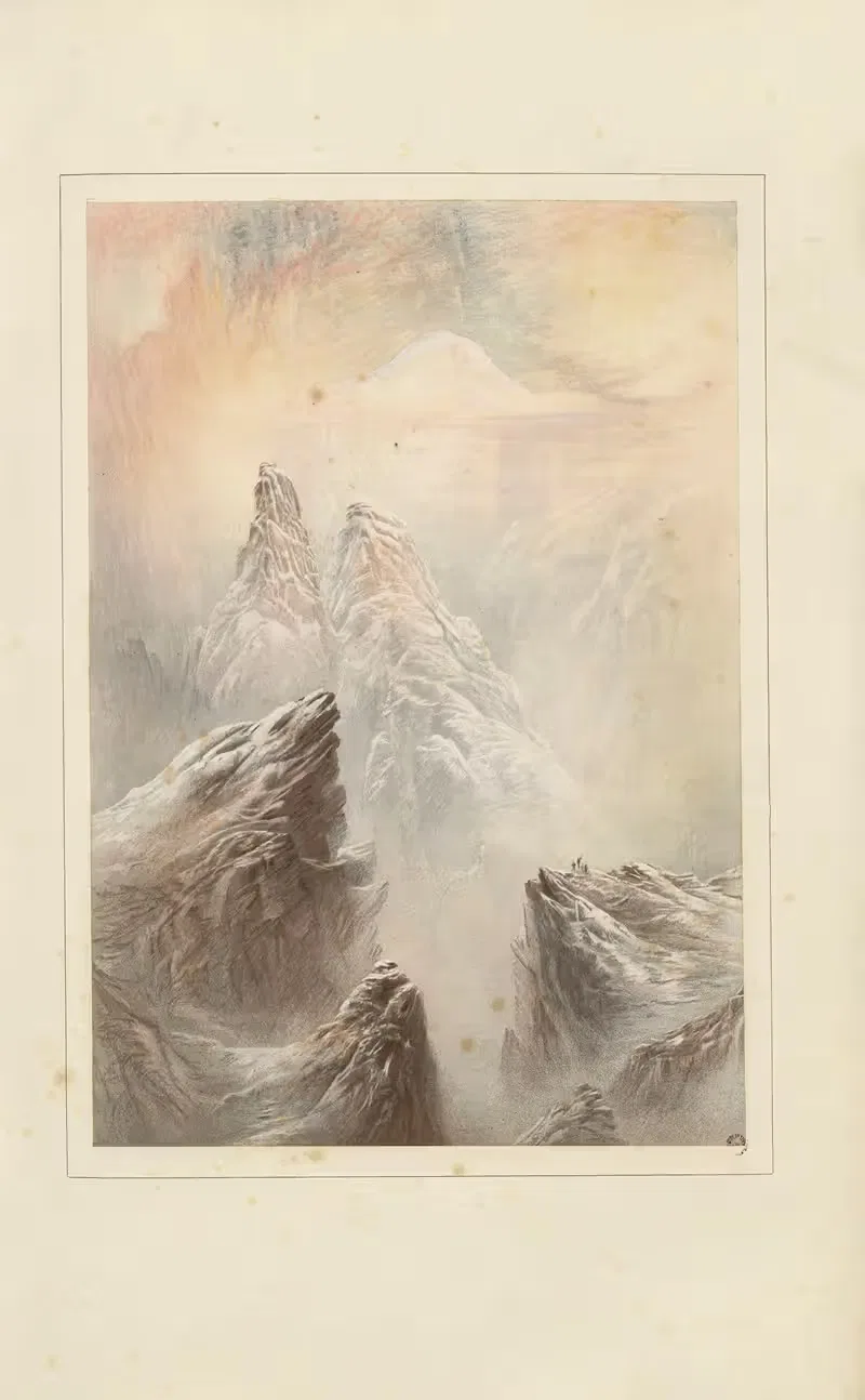 Монблан с перевала д'Антерн by Илайджа Уолтон, 1867 — digital art print download