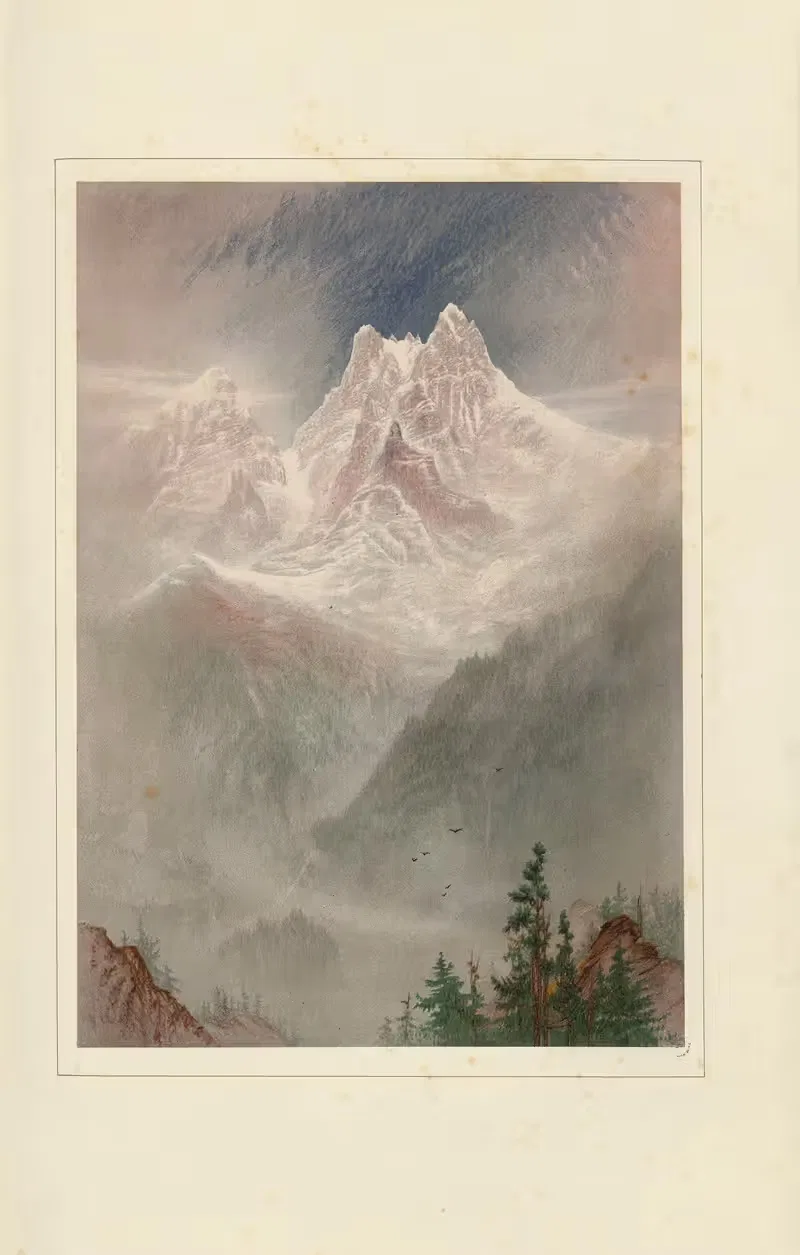 Дент дю Миди, недалеко от Шамперри by Илайджа Уолтон, 1867 — digital art print download