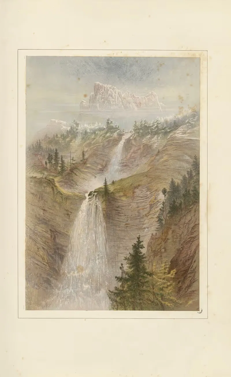 Водопад Рожет и Пойнт де Саль by Илайджа Уолтон, 1867 — digital art print download