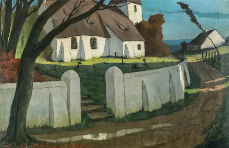 Деревенская церковь by Эжен Лаерманс — digital art print download