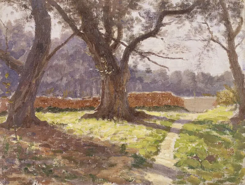 Landscape in Provence by Fernand Scribe, 1900 — digital art print download