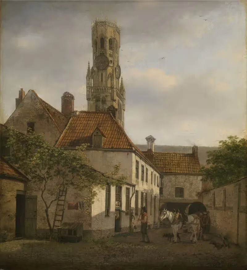 Внутренний двор в Брюгге by Хендрик ван Хулле, 1866 - 1903 — digital art print download