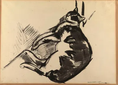Cat Lying by Рик Вутерс, 1915 — digital art print download