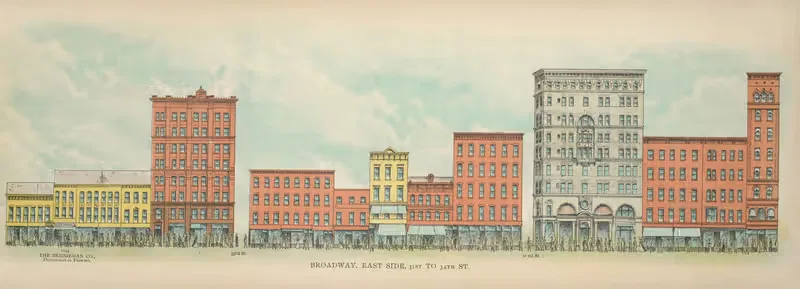 Broadway, East Side. 31st to 34th St. — Mail & Express