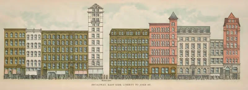 Broadway, East Side. Liberty to John St. — Mail & Express