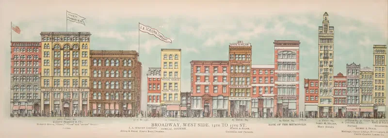 Broadway, West Side. 14th to 17th St. by Mail & Express, 1899 — digital art print download