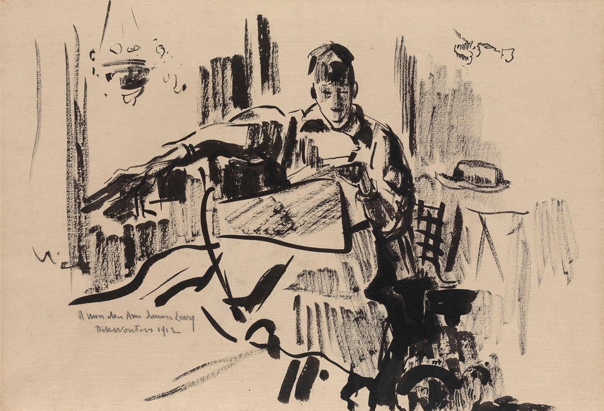 Nel Reading a Newspaper by Rik Wouters, 1912 — digital art print download