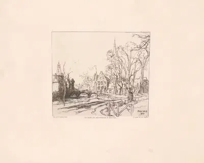 Мост Бегинажа в Брюгге by Огюст Лепер, 1901 — digital art print download