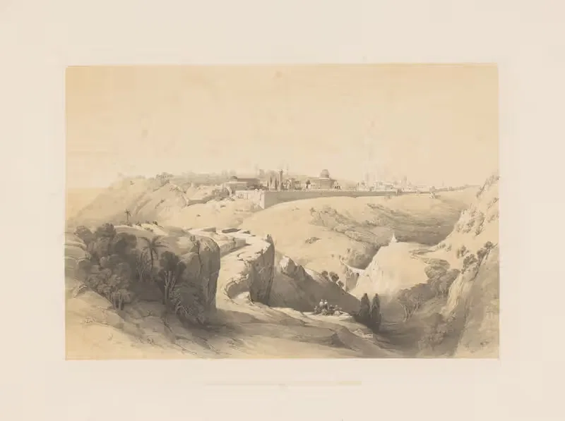 Иерусалим с дороги в Вифанию by Франсуа Стробан, 1852 — digital art print download