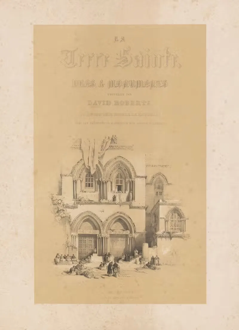 Святая земля. Виды и памятники – Титульная страница by Франсуа Стробан, 1852 — digital art print download