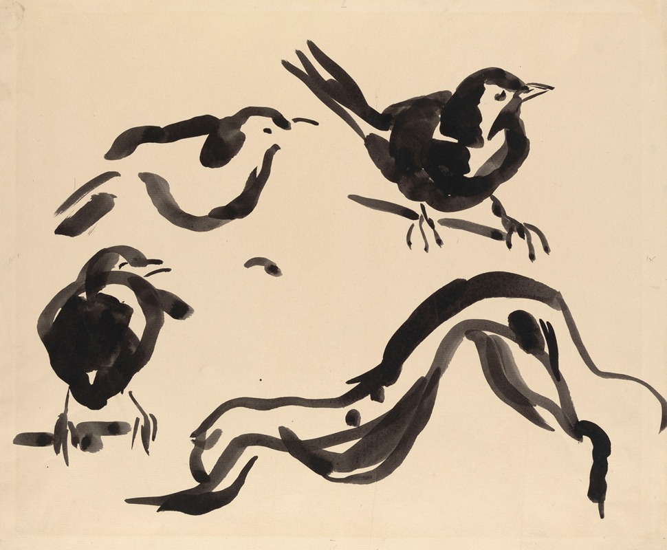 Study of a Blackbird by Рик Вутерс — digital art print download
