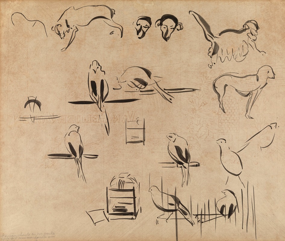 Study of Birds by Рик Вутерс, 1911 — digital art print download