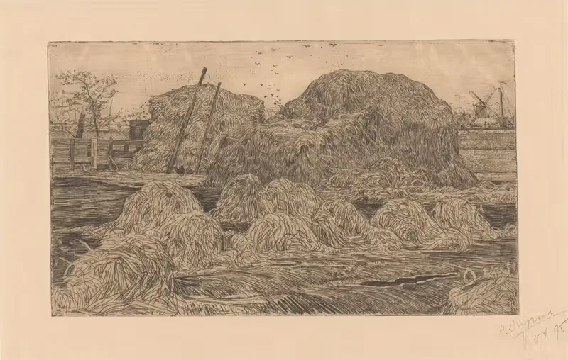 Сено на поле by Питер Дюпон, 1895 — digital art print download