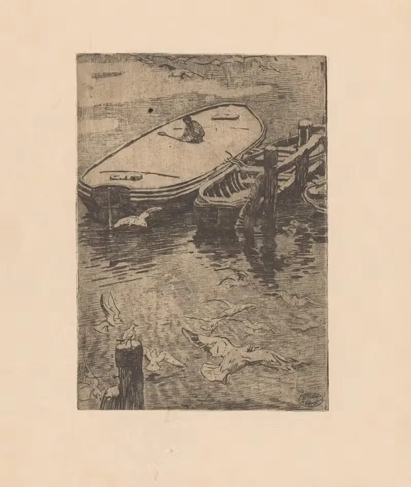 Човни взимку by Питер Дюпон, 1894-1895 — digital art print download