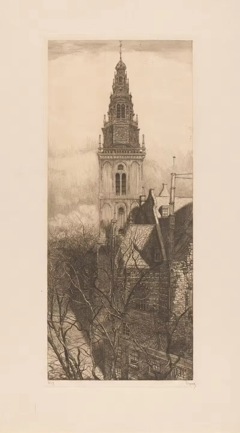 Toren van de Oude Kerk in Amsterdam — Pieter Dupont