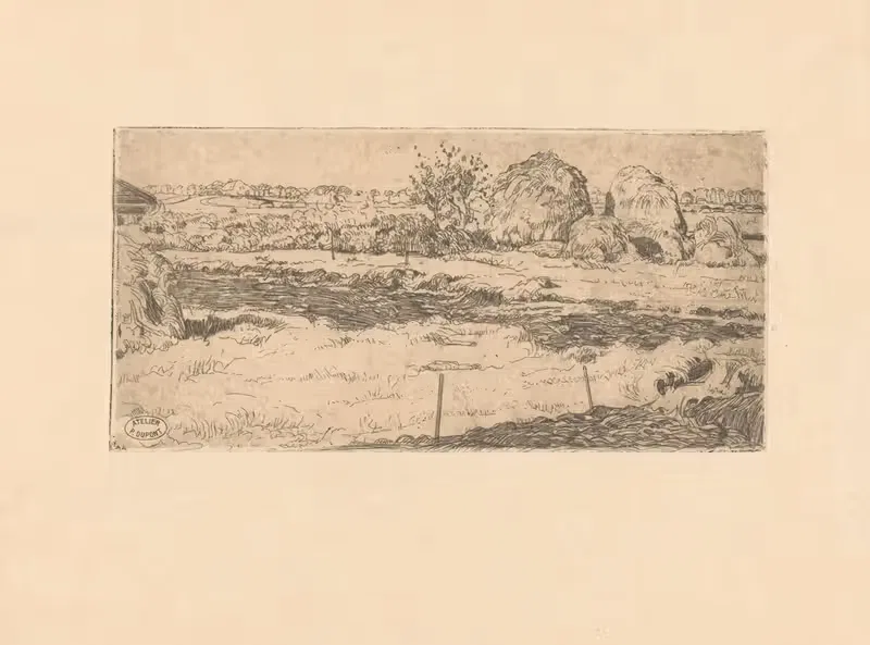 Поле с сеноуборщиками by Питер Дюпон, 1895 — digital art print download