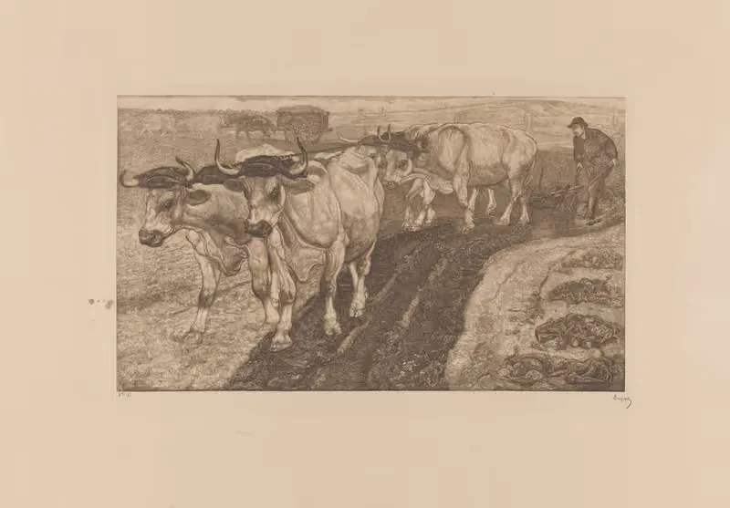 Четыре плужных быка by Питер Дюпон, 1901-1902 — digital art print download