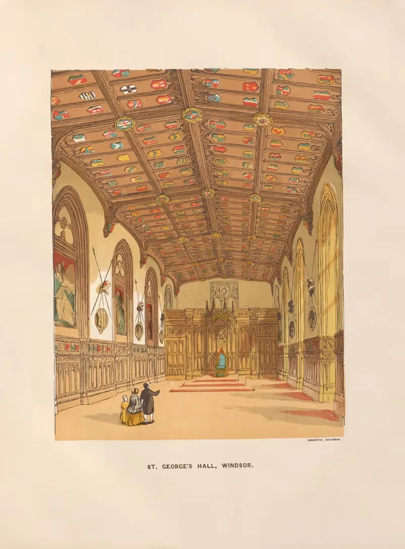 Зал Святого Георгия, Виндзор by Чарльз Найт, 1864 — digital art print download