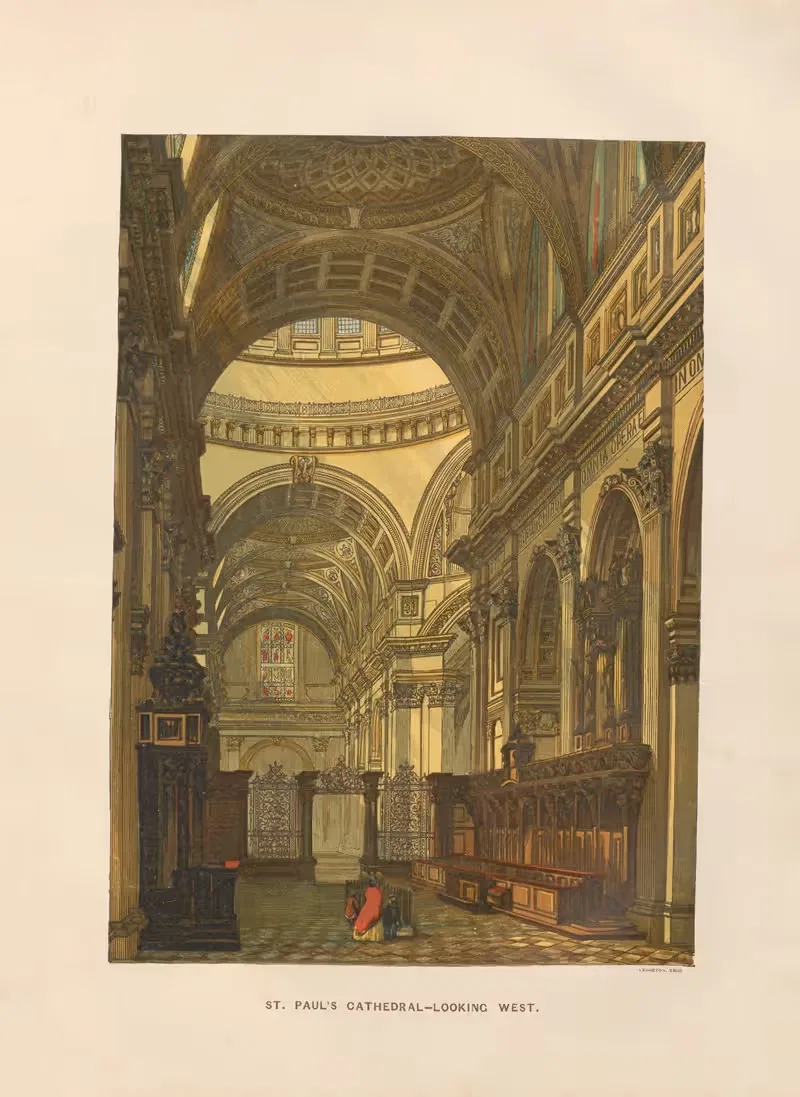 Собор Святого Павла, вид на запад by Чарльз Найт, 1864 — digital art print download