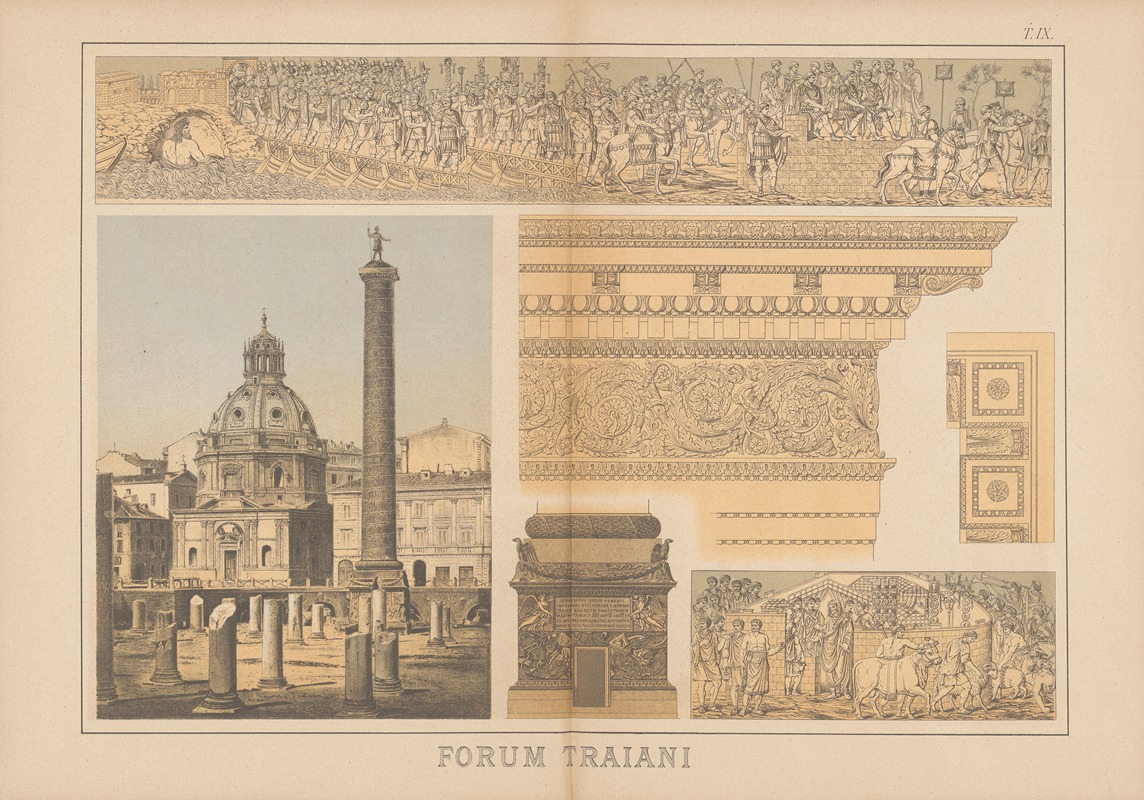 Форум Траяна by Кристоф Зиглер, 1882 — digital art print download