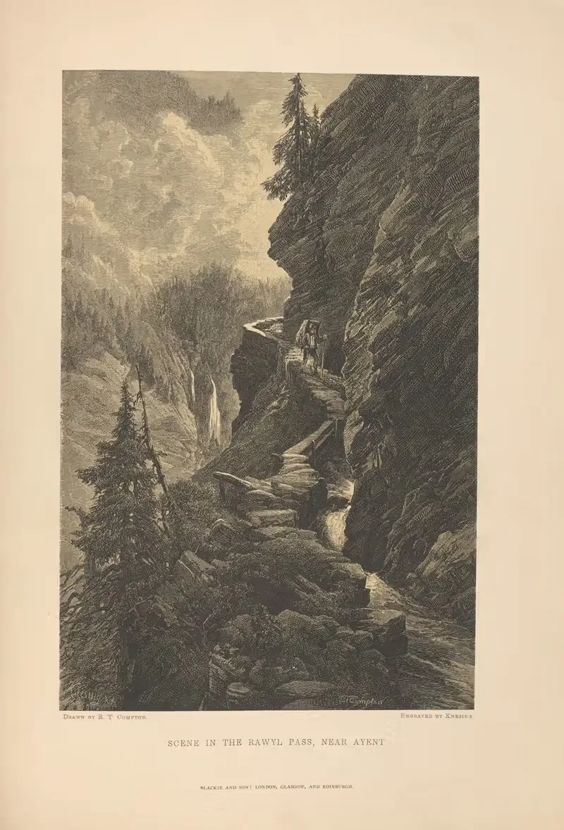 E. T. Compton – Scene in the Rawyl Pass, near Ayent — Theodor Gsell Fels