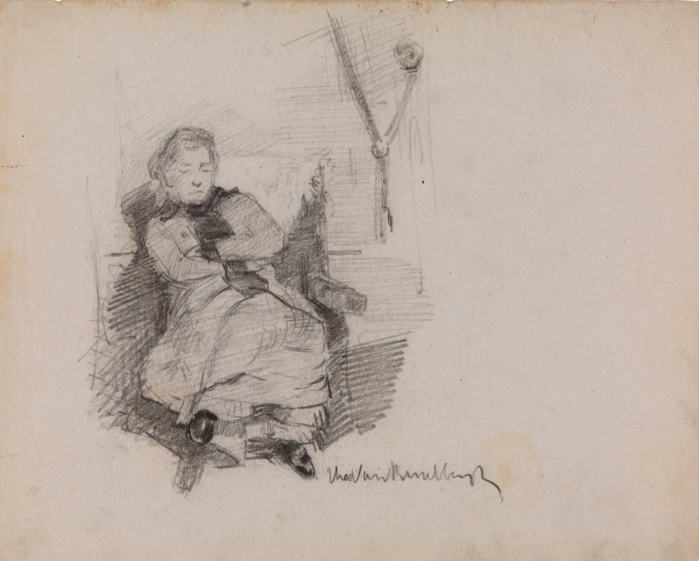 Woman Sleeping by Тео ван Риссельберге, 1882 — digital art print download