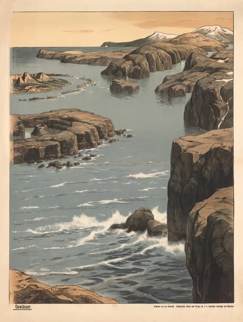 Gewässer by Leo Kainradi, 1907 — digital art print download