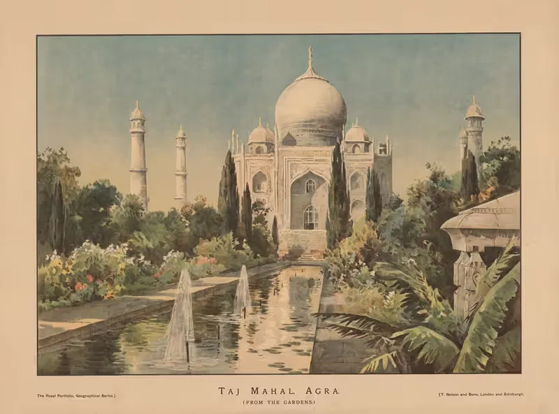Taj Mahal, Acra. (From the Gardens) — Thomas Nelson & Sons