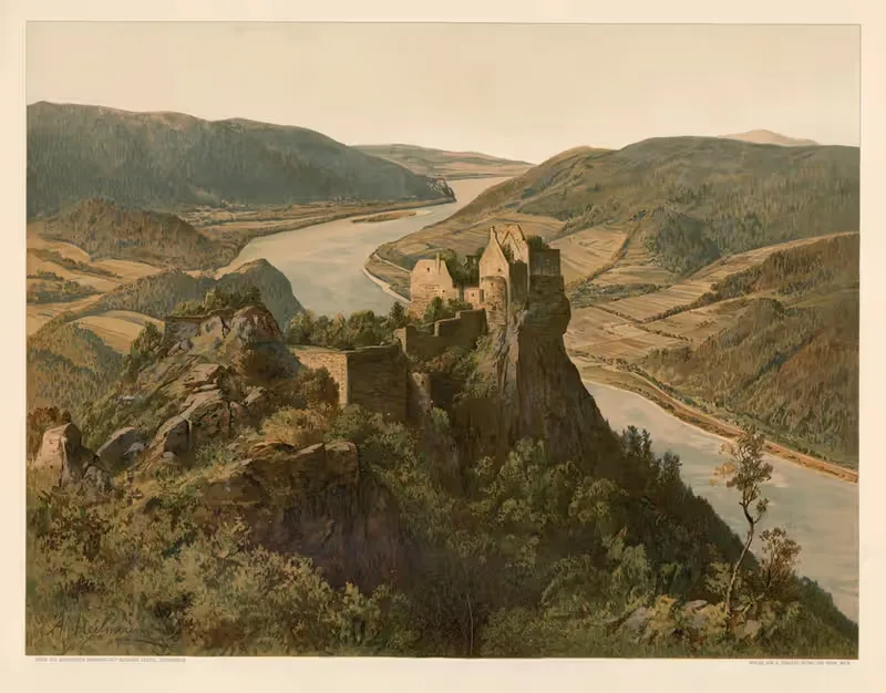 Замок Аггштайн у Дуная by Антон Хайльманн, 1890 — digital art print download
