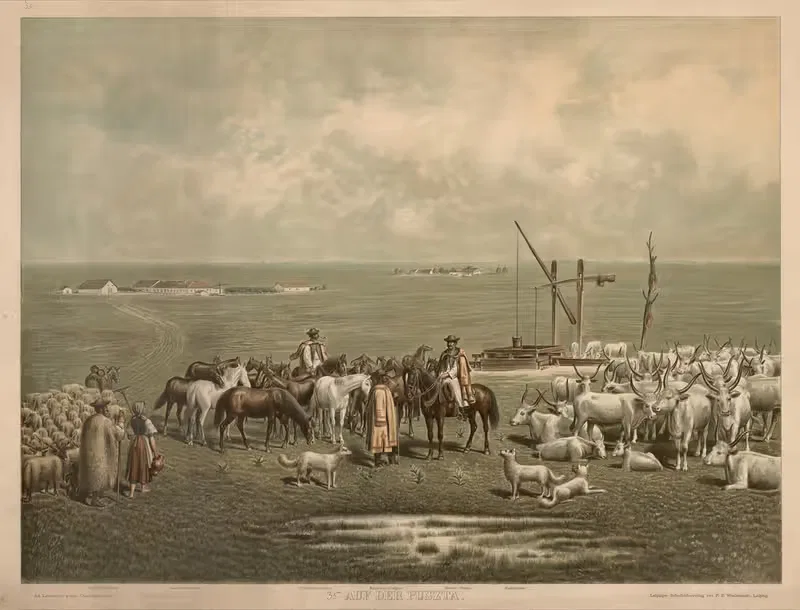 Auf der Puszta by Adolf Lehmann — digital art print download