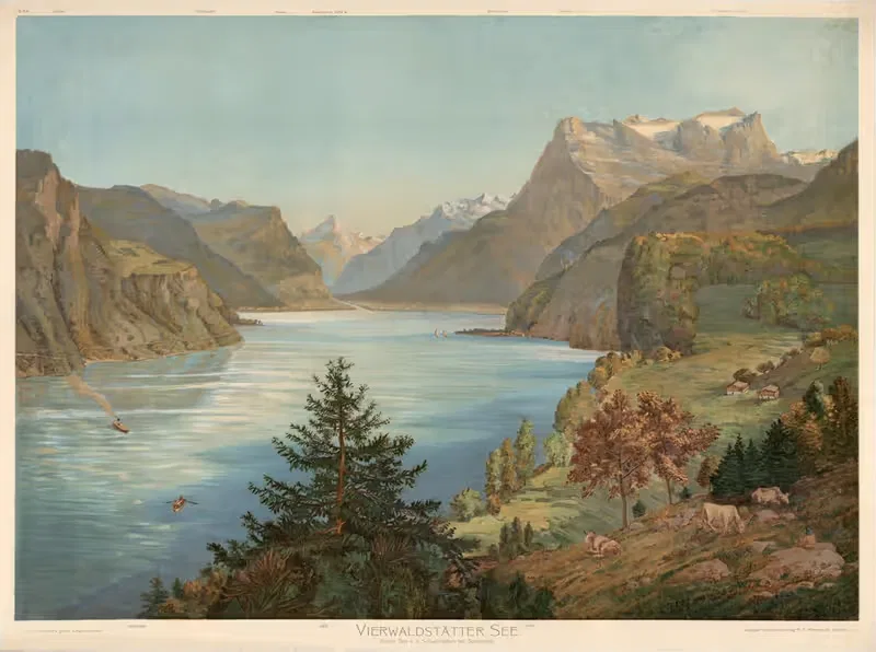 Vierwaldstätter See by Adolf Lehmann — digital art print download