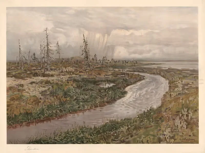 Тундра by Аркадий Афанасьевич Чумаков, 1910 — digital art print download