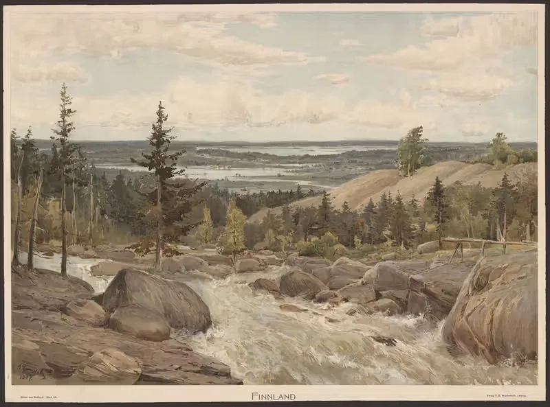 Финляндия by Аркадий Афанасьевич Чумаков, 1905 — digital art print download