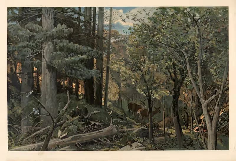 Из Аллегейниских гор by Август Шпехт, 1920 — digital art print download