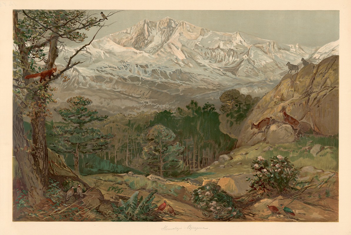 Гималайские горы by Август Шпехт, 1920 — digital art print download