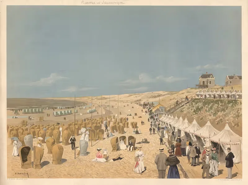 Пляж в Схевенингене by Бернардус Бюэнинк, 1901 — digital art print download