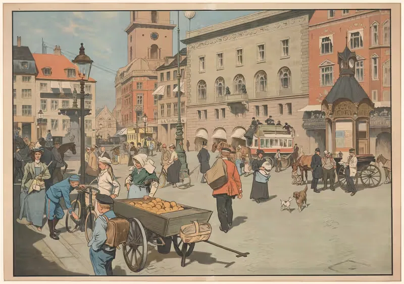 В большом городе by Эрик Хеннингсен, 1904 — digital art print download