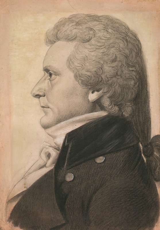 Caleb Swan by Charles Balthazar Julien Févret de Saint-Mémin, 1799 — digital art print download
