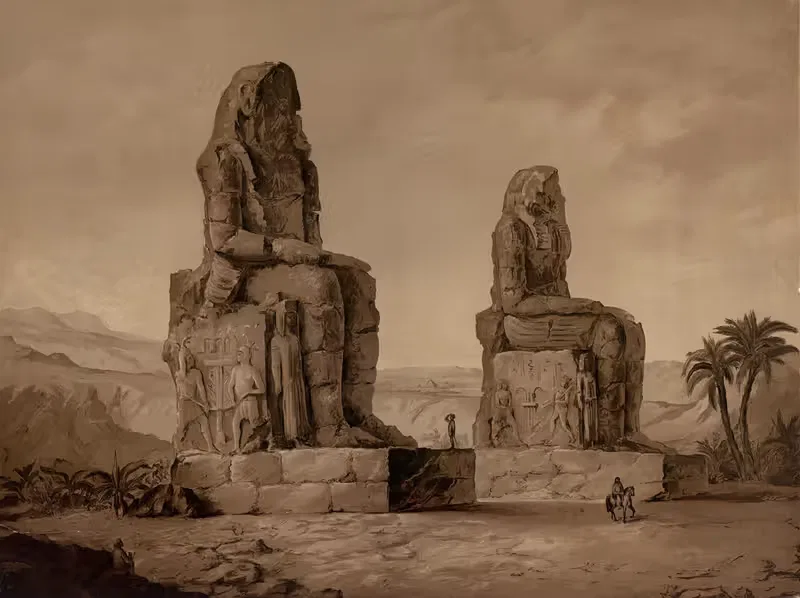 Колоссы Мемнона by Йозеф Лангль, 1883 — digital art print download