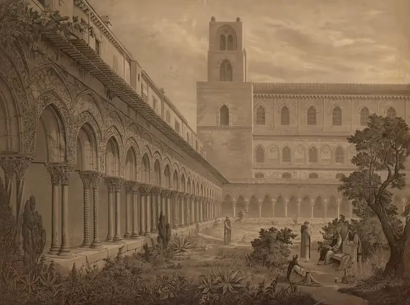 The Benedictine Cloister at Monreale — Josef Langl