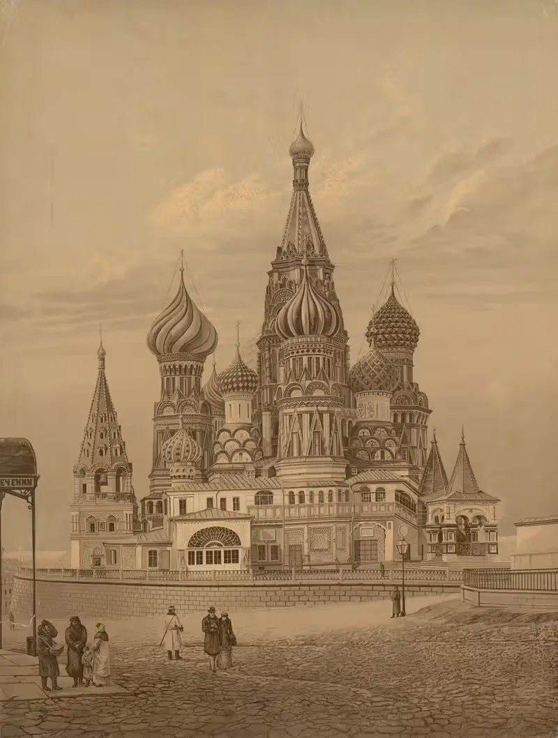 Собор Святого Василия (Москва) by Йозеф Лангль, 1883 — digital art print download