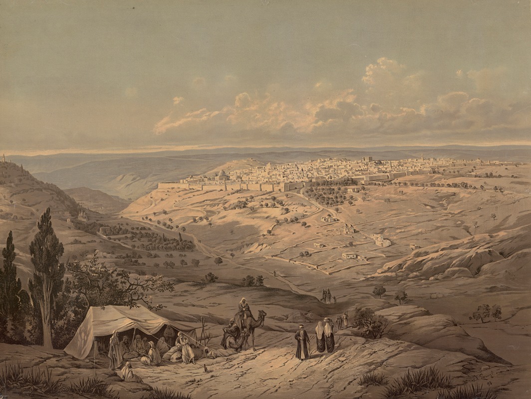 Иерусалим by Йозеф Лангль, 1883 — digital art print download