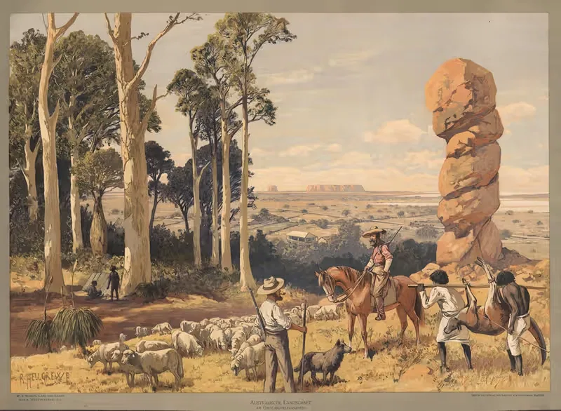 Weltverkehr – Australisches Landschaft — Rudolf Hellgrewe