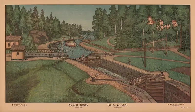 Saima Kanalen. (Rättjärvi Slussen) — Vihtori Ylinen