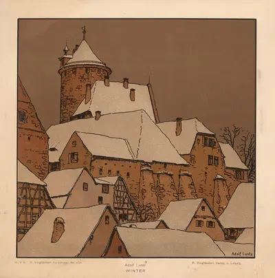 Зима by Адольф Лунц, 1910 — digital art print download