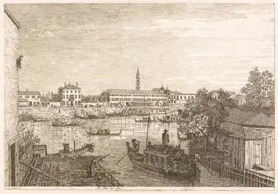 Порт в Доло by Антонио Каналетто, 1735–1746 — digital art print download