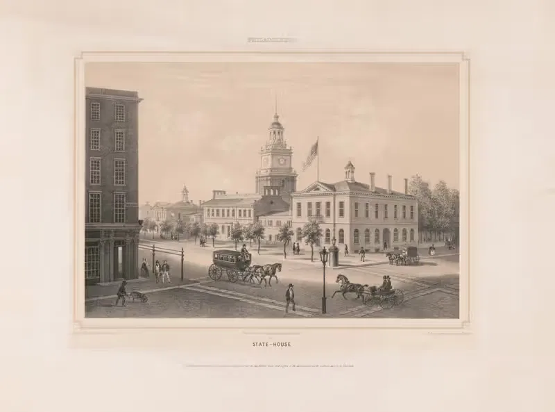 Филадельфия. Государственный дом by Август Кёлльнер, 1849 — digital art print download